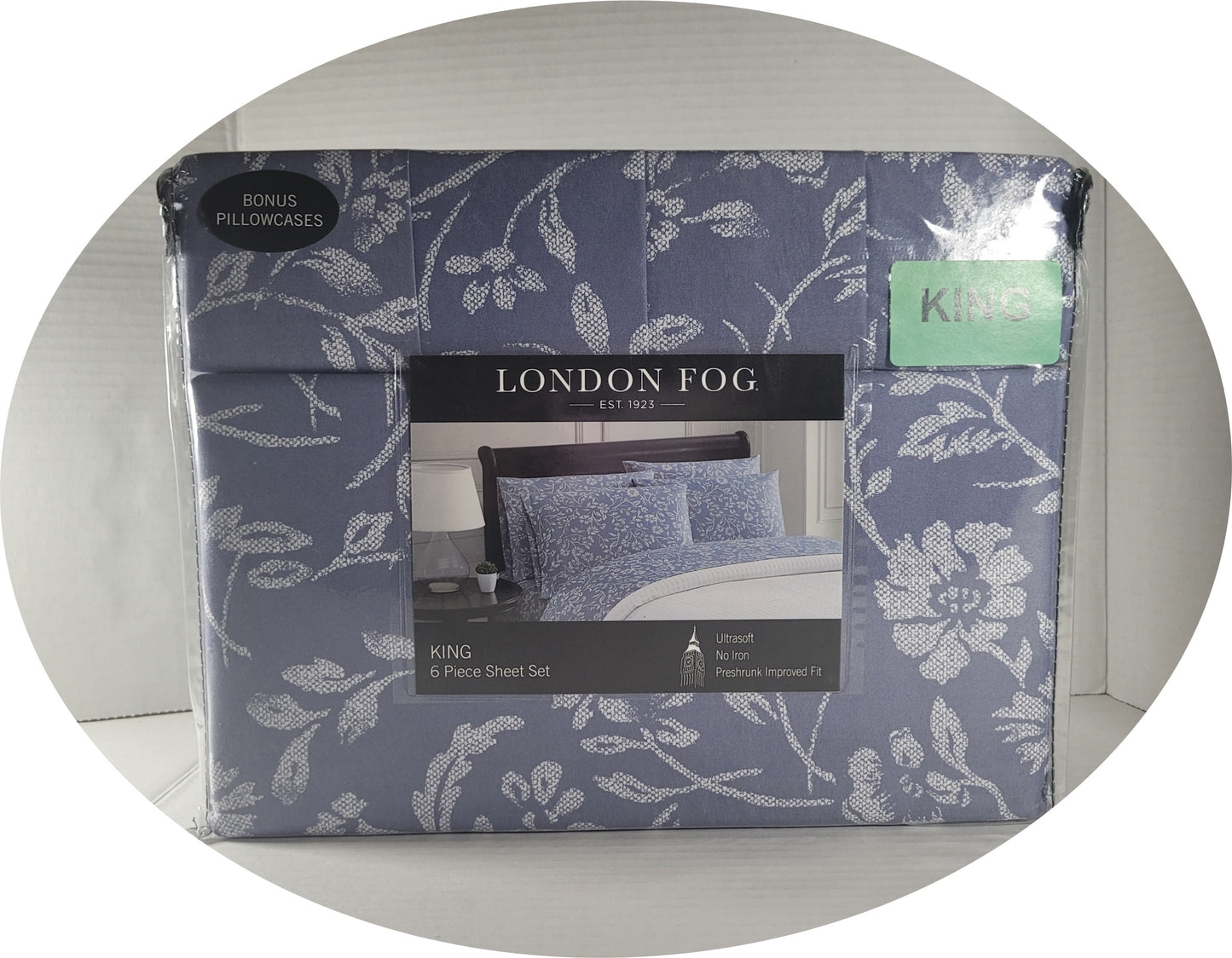 London Fog 6 Piece Sheet Set - Queen, King