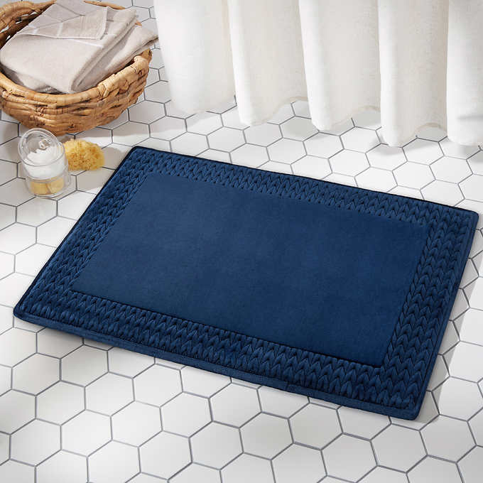 Paramount Braided Border Memory Foam Bath Mat