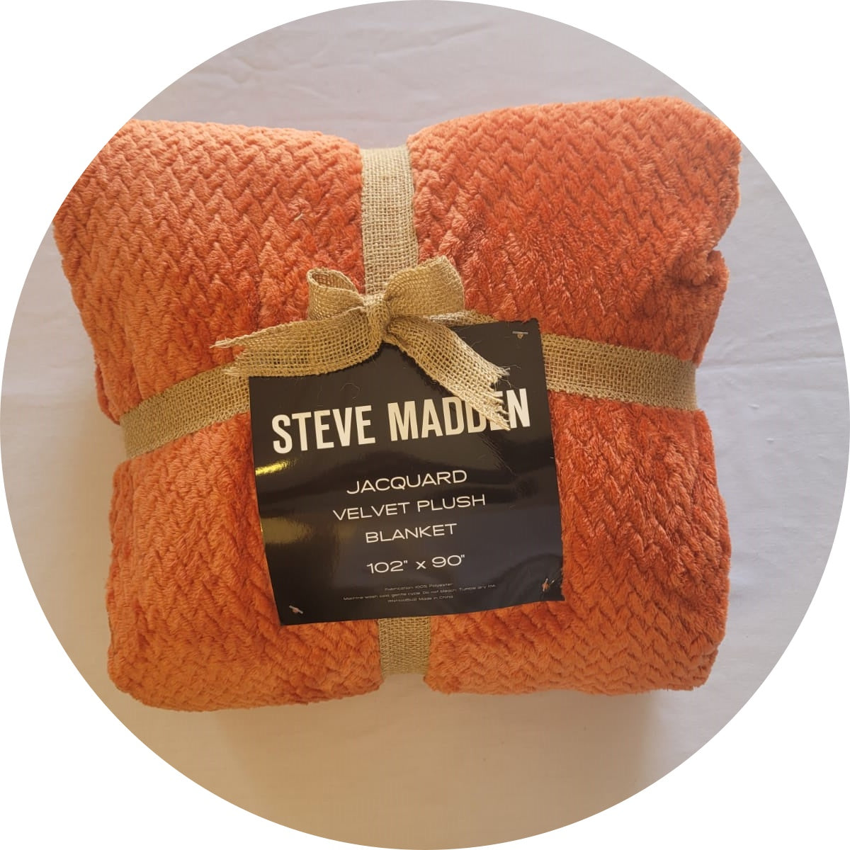 Steve Madden Jacquard Velvet Plush Blanket - King